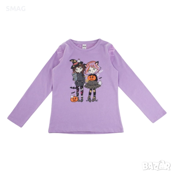 Halloween / Хелоуин блуза от памук с тюл на рамото_1242170, снимка 1