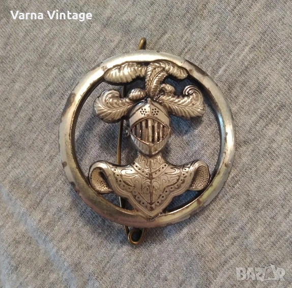 Военна кокарда на баретата на танковите войски и кавалерията на Франция., снимка 1