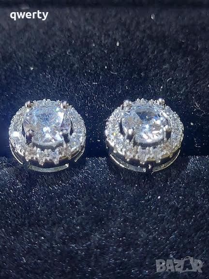 сребърни обеци на щифт различни модели, снимка 1