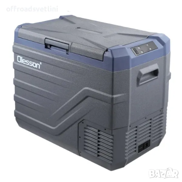Olesson 44L Портативен хладилник с фризер 12V 24V 220V Хладилна кутия, снимка 1