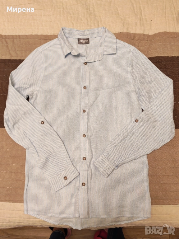 Памучна мека риза за ръст 158, НОВА, снимка 1