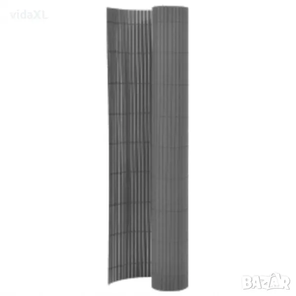 vidaXL Двустранна градинска ограда, 110x300 см, сива(SKU:317155, снимка 1