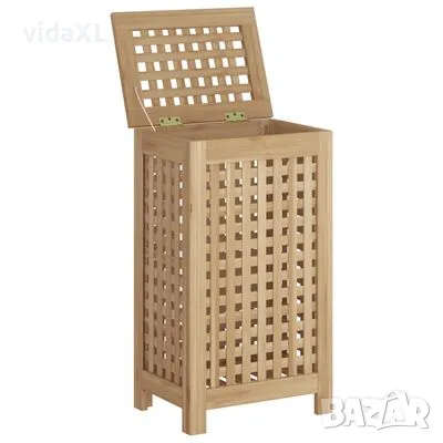 vidaXL Кош за пране, 35x25x60 см, тиково дърво масив(SKU:340760), снимка 1