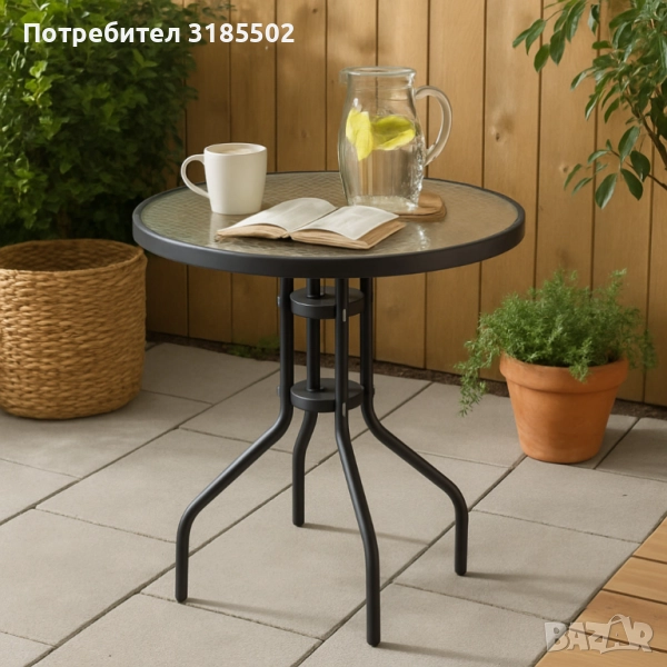 Maca Muhler 60xH74cm, стъклен плот, снимка 1