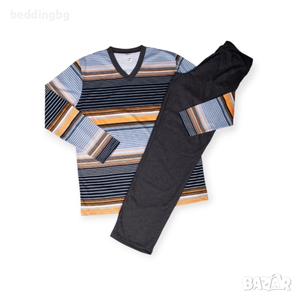 Памучни #Пижами за мъже и жени , снимка 1