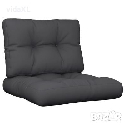 vidaXL Палетни възглавници, 2 бр, черни, текстил(SKU:314505, снимка 1