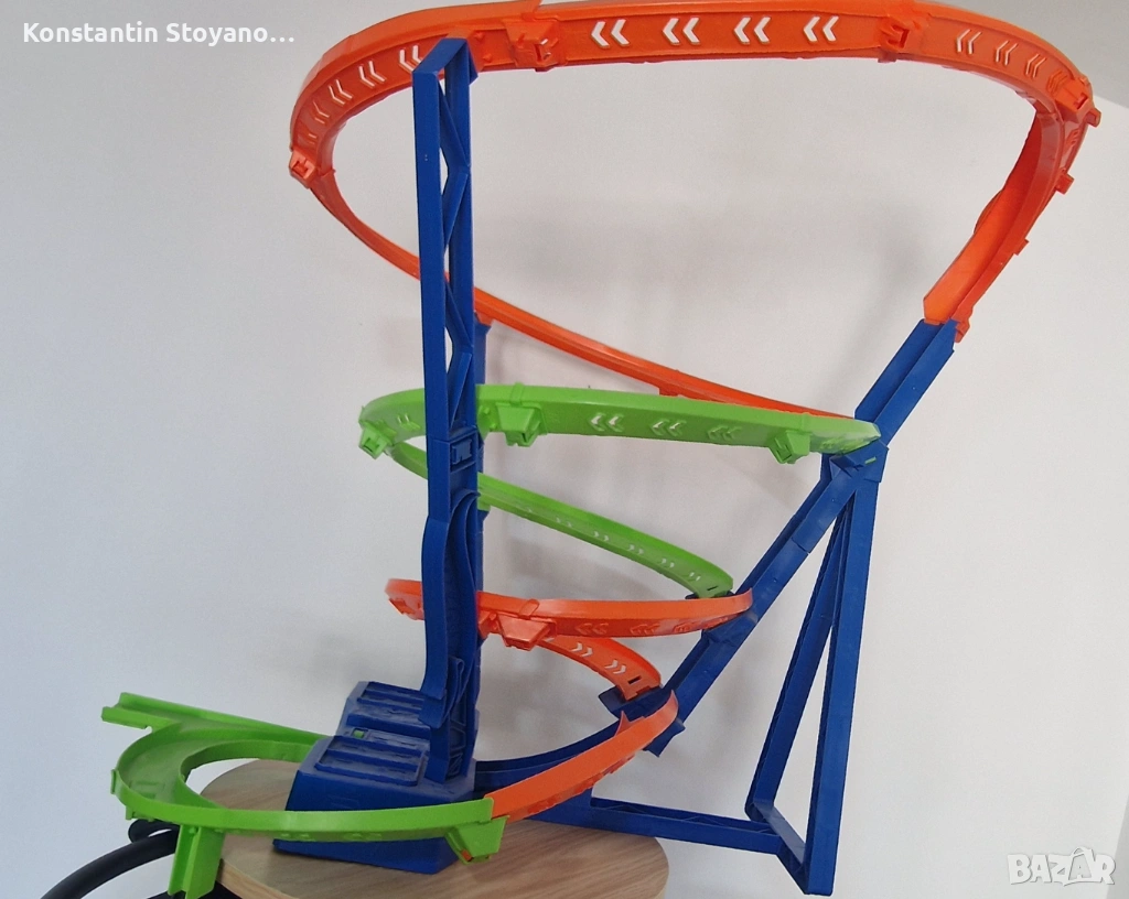 Детска писта Mattel Hot Wheels Spiral Speed Crash – без кола, снимка 1