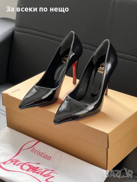 Christian Louboutin Дамски Черни Обувки На Ток Кристиян Лоботин Код E676, снимка 1
