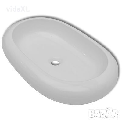 Луксозна керамична мивка, овална, бяла, 63 х 42 см(SKU:140673, снимка 1