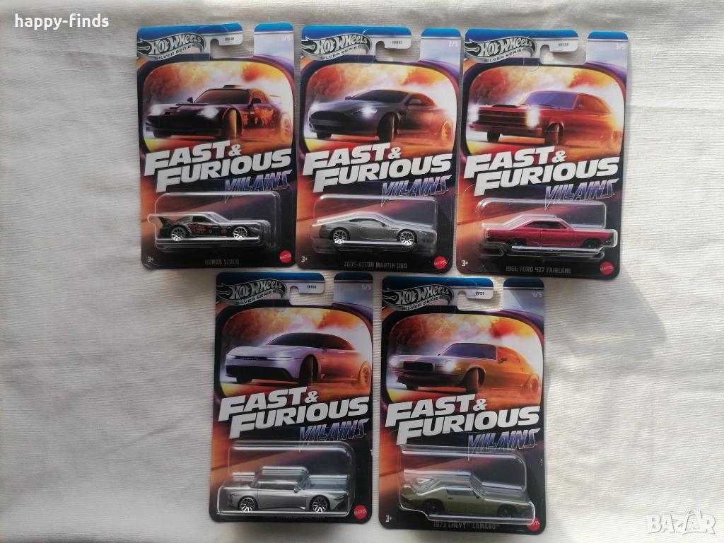 Hot Wheels Fast & Fourious Villains set, снимка 1