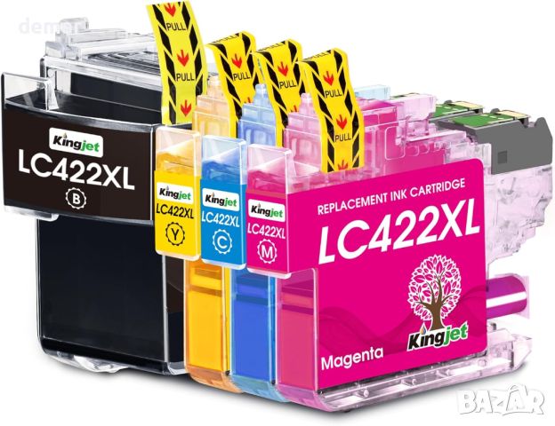 KINGJET LC422XL мастилени касети за Brother LC422XL LC422, 4 касети, снимка 1 - Консумативи за принтери - 45553747