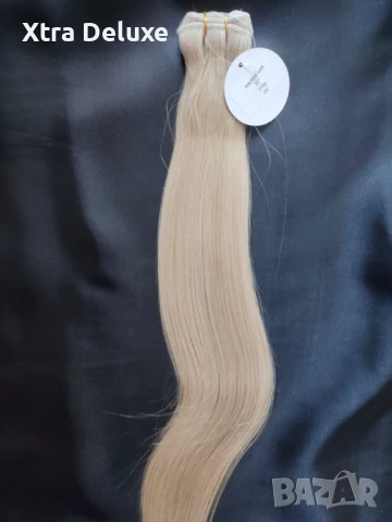 Най-висок клас коса за удължаване/екстеншън, с равен косъм, от един донор!, снимка 2 - Аксесоари за коса - 51307965