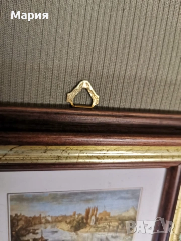 Тройка картини с рамки от дърво, снимка 4 - Колекции - 53040677