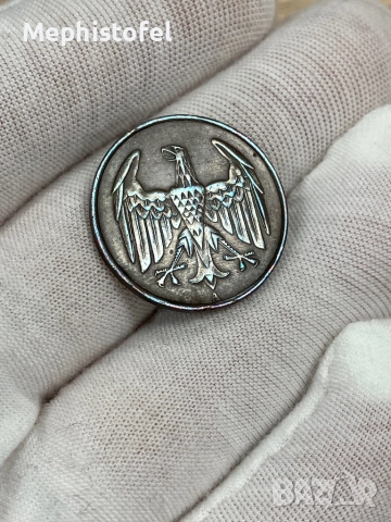 4 райхспфениг 1932 г, Германия - стара монета, рядка, снимка 2 - Нумизматика и бонистика - 52824251