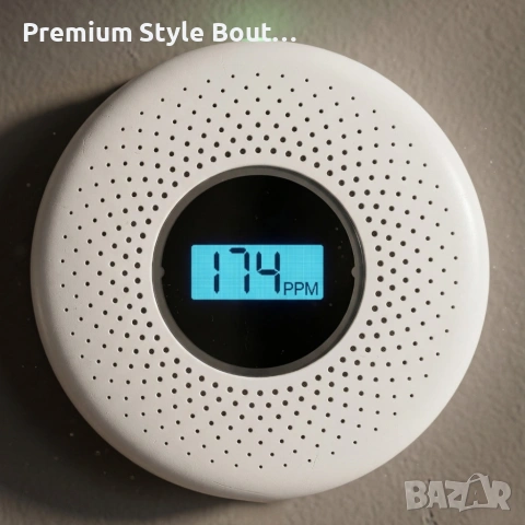 Детектор за дим и CO – LCD дисплей, силна аларма, високочувствителни сензори