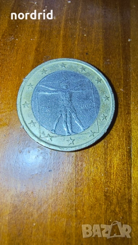 Рядка монета витрувиански човек 1 евро