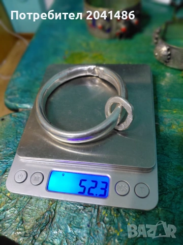 5 сребърни етнически гривни, снимка 12 - Гривни - 53219978