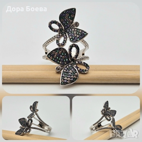 Сребърен пръстен: "Морфелия", снимка 3 - Пръстени - 52406354