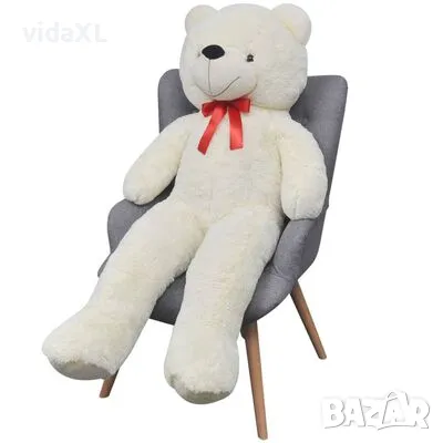 vidaXL Мека плюшена играчка мече XXL бяло 135 см(SKU:80099), снимка 4 - Кукли - 49533764