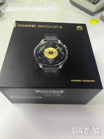 Смарт часовник HUAWEI WATCH GT 6 Black ATM-B19F Black Fluoroelastomer Strap 46 MM, GPS, ПУЛСОМЕР, SP, снимка 5 - Смарт часовници - 53437590