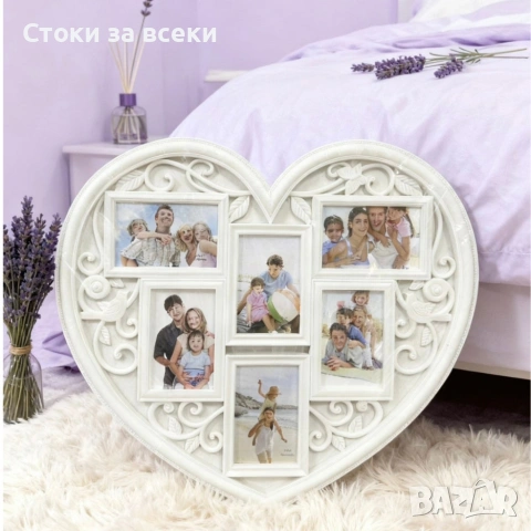 Рамка за снимки сърце - любимите снимки на едно място, снимка 7 - Декорация за дома - 53225851