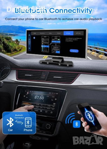 11.26" Carplay и Android Auto Навигация Видеорегистратор 4К , снимка 2 - Аксесоари и консумативи - 52466064