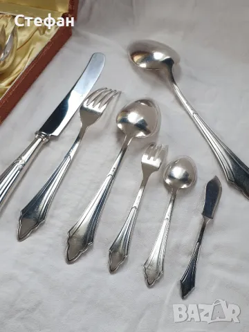 Комплект посребрени прибори, снимка 10 - Антикварни и старинни предмети - 50287815