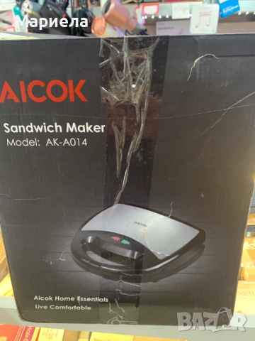 Тостер Aicok ST-08, 750 W, 3 в 1, 3 комплекта плочи