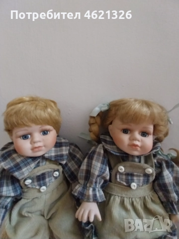 Винтидж немски порцеланови кукли близнаци като ново, снимка 6 - Декорация за дома - 52155896