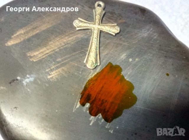 Старинно ЦАРСКА Русия Орнаментирано СРЕБЪРНО КРЪСТЧЕ Кръст СРЕБРО 875 с Печат на Майстора, снимка 4 - Антикварни и старинни предмети - 53979289