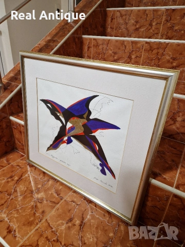 Мара Латева- Картина перо и туш " Звездолет ", снимка 5 - Картини - 53878150