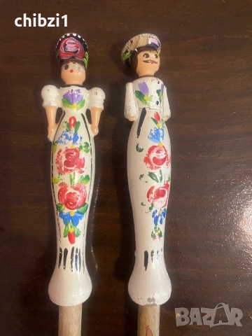 Унгарски дървени прибори с народни мотиви , снимка 2 - Прибори за хранене, готвене и сервиране - 52709850