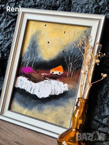 В планината, картина въглен, оригинал, снимка 3 - Картини - 53114332