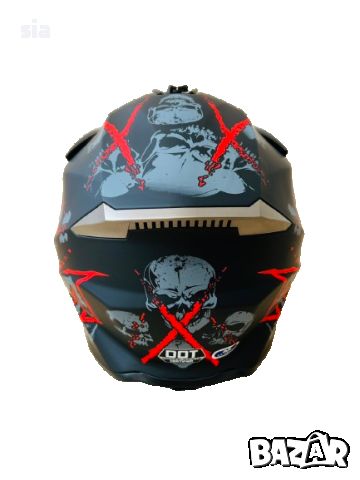 Кросова каска, S/M, червена, Шлем за кросов мотор, снимка 5 - Аксесоари и консумативи - 46440242