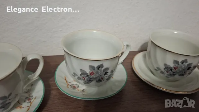 8бр порцеланови чаши за чай Китка , снимка 12 - Чаши - 50195952