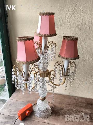 Кристална настолна лампа , снимка 11 - Антикварни и старинни предмети - 49966637