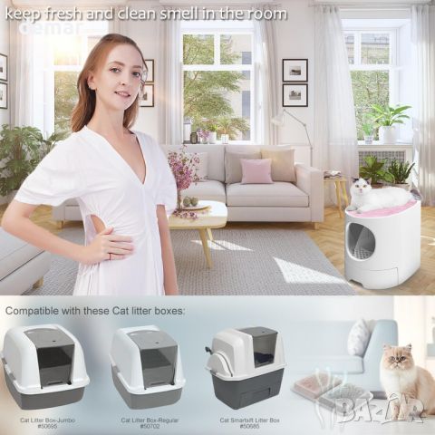 SAMANIJA 12 броя филтри за котешка тоалетна, подложки за пречистване на въздух от неприятни миризми, снимка 5 - За котки - 45117124