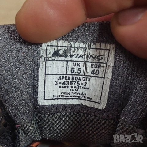 туристически водоустойчиви обувки VIKING APEX BOA GTX GORE-TEX номер 40 , снимка 12 - Други - 37465003