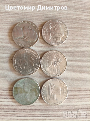 1 цент, 1 дайм, 5 цента САЩ различни години, снимка 7 - Нумизматика и бонистика - 52839163