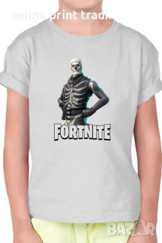 Детска тениска Фортнайт Fortnite Skull Trooper 02, снимка 4 - Детски тениски и потници - 48524404