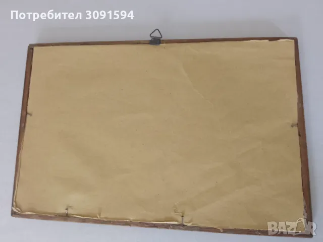 Стара картина ръчно шит пейзаж, снимка 8 - Антикварни и старинни предмети - 49737136