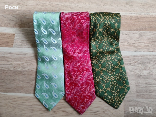 Италиански копринени вратовръзки с орнаменти 1, снимка 5 - Други - 53844878