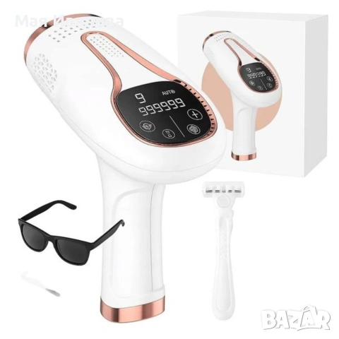 Професионален IPL Епилатор с Ice Cool функция, 1 000 000 импулса, 9 нива на мощност и UV филтър