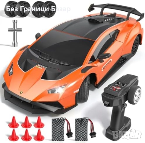 Нова играчка RC Дрифт автомобил 35 km/h 4WD LED светлини 1:18 High Speed