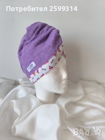 Памучна кърпа/тюрбан за коса, снимка 2 - Аксесоари за коса - 52595331