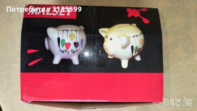 Керамична касичка "прасенце" за оцветяване 