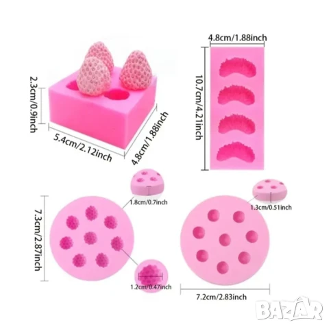 Молдове комплект 4 броя плодове , снимка 6 - Форми - 50553964