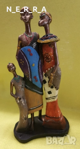 Африканско семейство-миниатюра, снимка 5 - Статуетки - 52277567