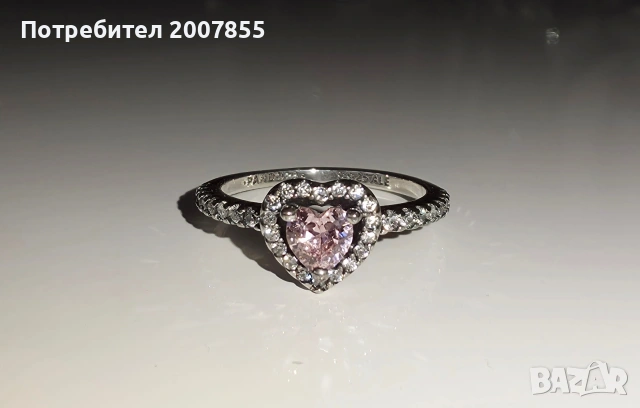 Пръстен със сърце Pandora , снимка 4 - Пръстени - 54149124