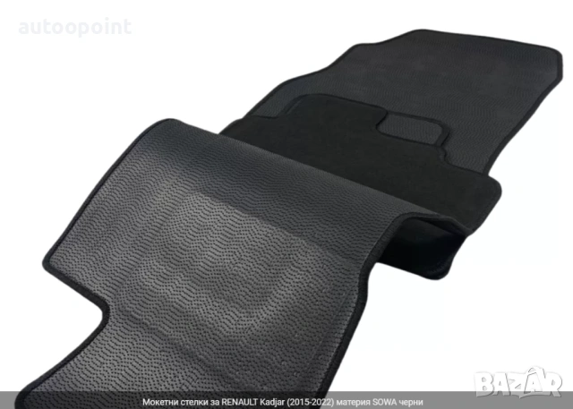 Мокетни стелки за RENAULT Kadjar (2015-2022) материя SOWA черни Petex, снимка 3 - Аксесоари и консумативи - 53856650